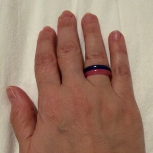 Chic Dual-Tone Women's Rings (two sold together)